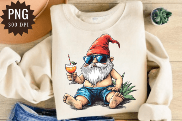Download Garden Gnome Summer Beach PNG - Garden Collection