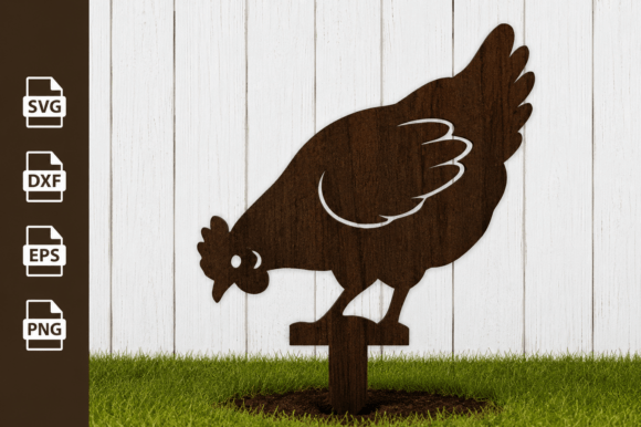 Download Chicken Garden Stake Laser Cut Files - Garden Collection