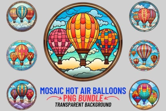 Download Stained Glass Hot Air Balloon Clipart - Balloon clipart Collection